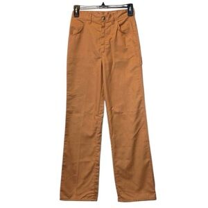 Vintage Wrangler 1970s Carpenter Pants Kids 14 Orange Cotton Blend Straight Leg